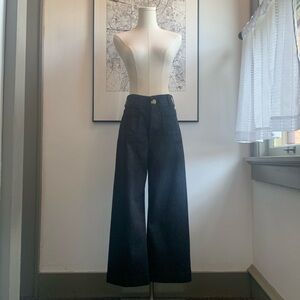 Maeve for Anthropologie Colette black with silver metallic thread.